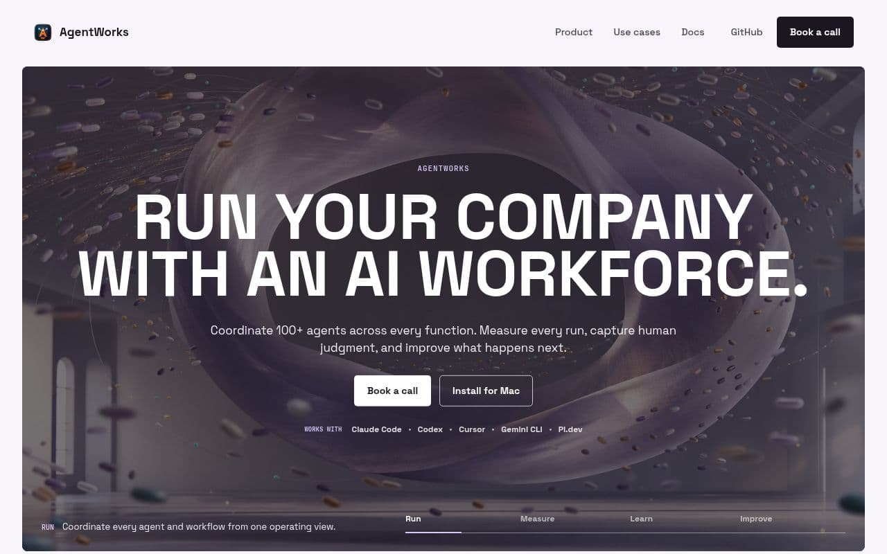 Screenshot of AgentWorks