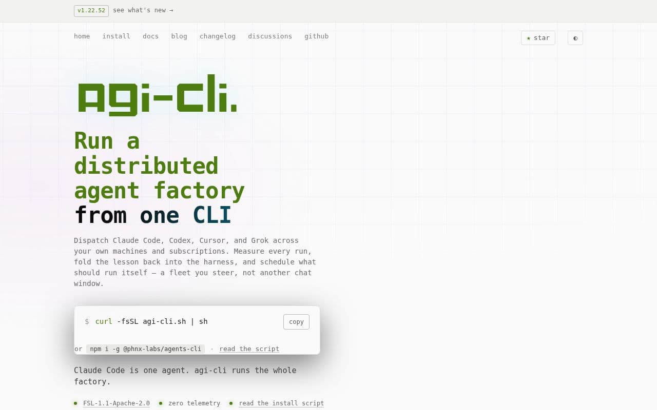 Screenshot of agi-cli