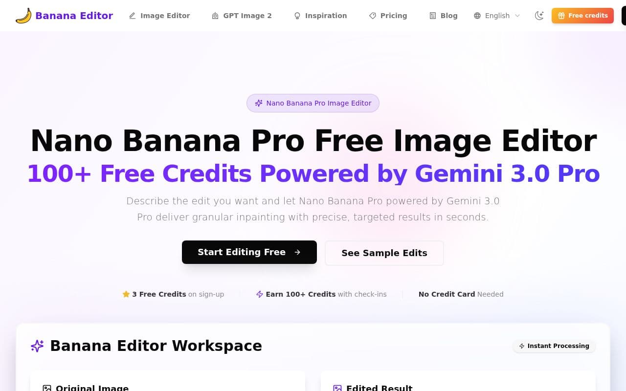 Screenshot of Banana Editor