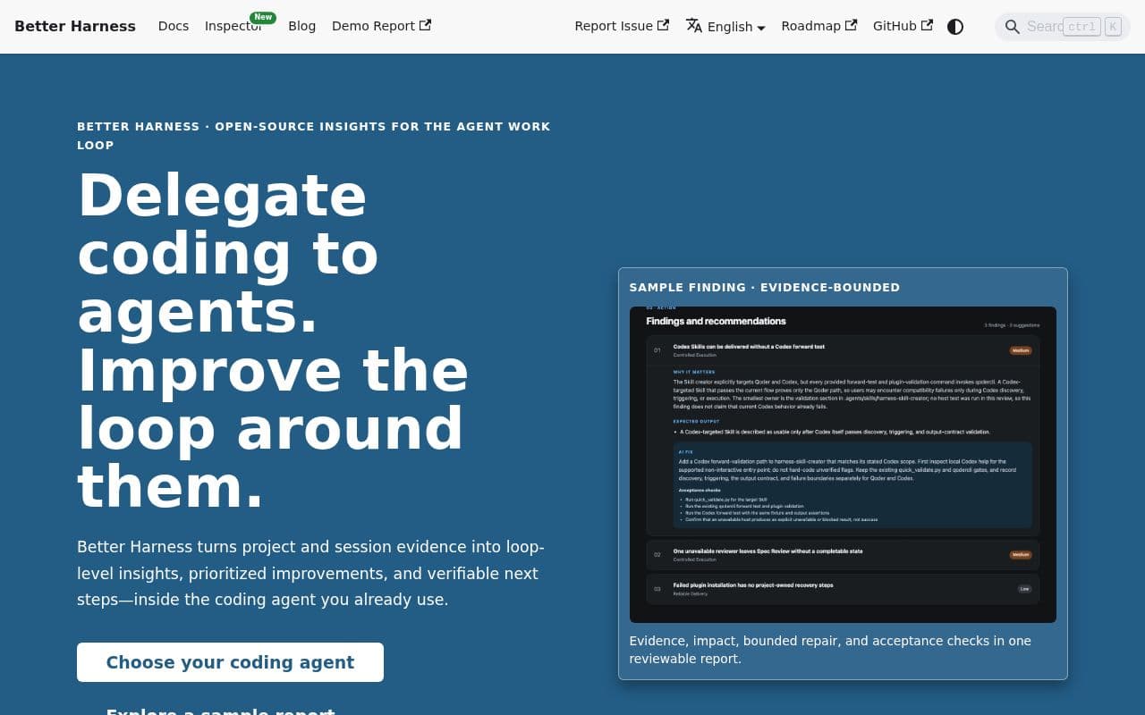 Screenshot of Better Harness