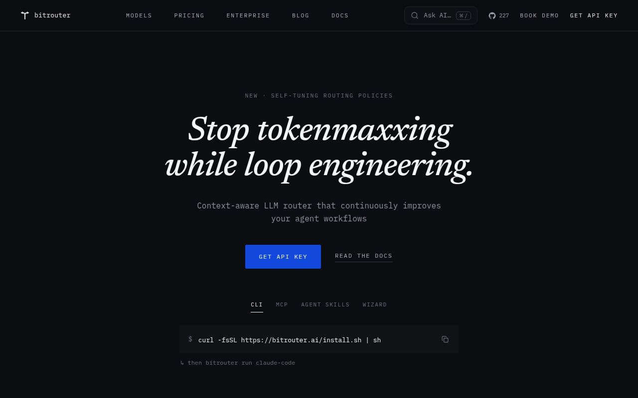 Screenshot of BitRouter