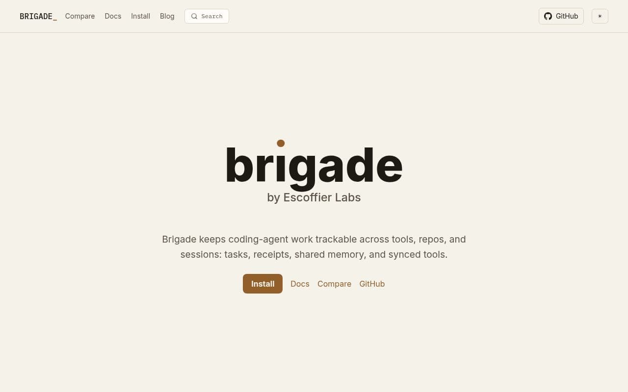 Screenshot of Brigade
