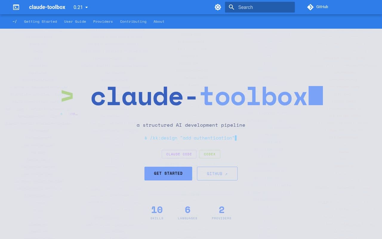 Screenshot of claude-toolbox