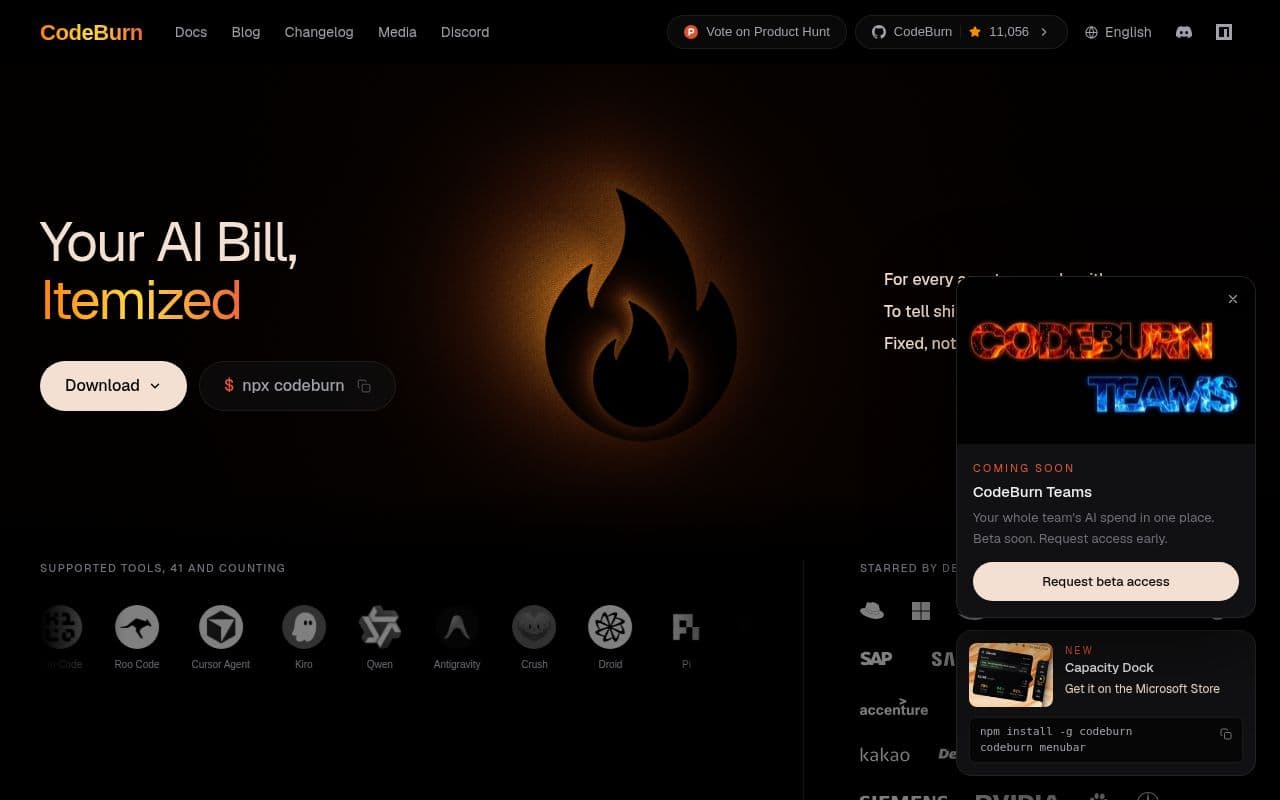 Screenshot of CodeBurn