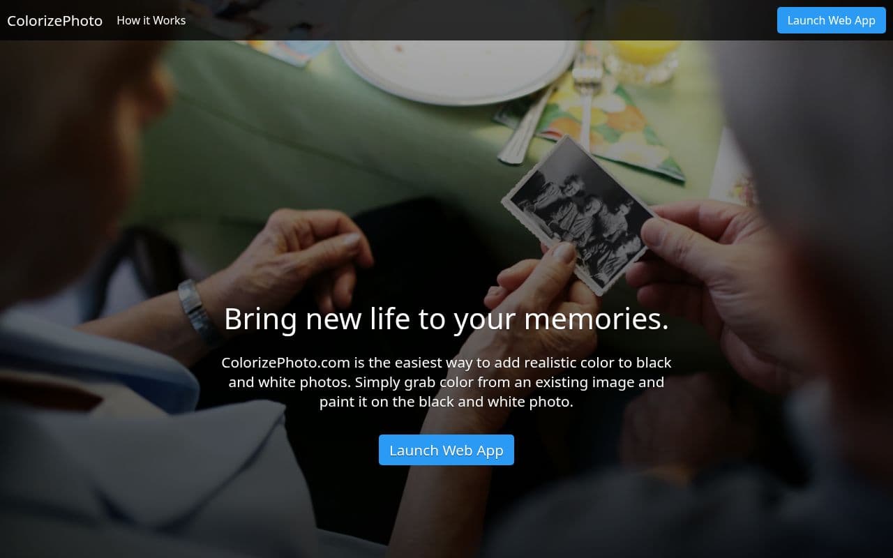 Screenshot of Colorize Photo