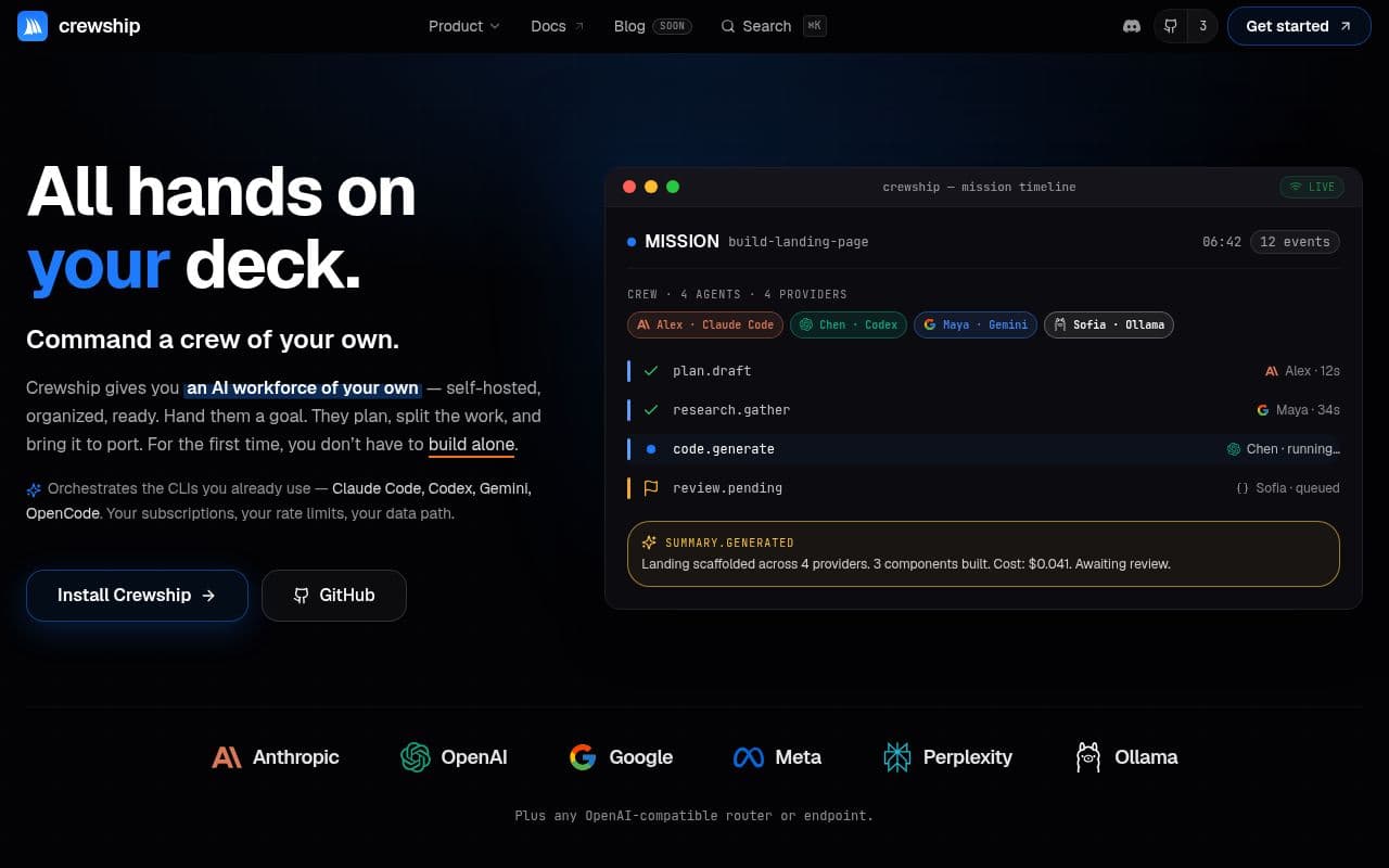 Screenshot of Crewship