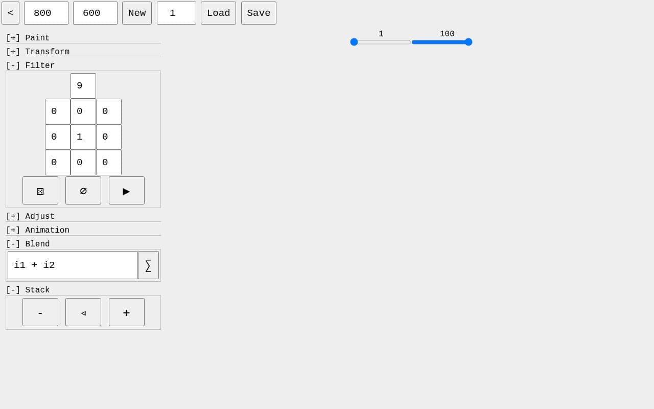 Screenshot of Custom Filter