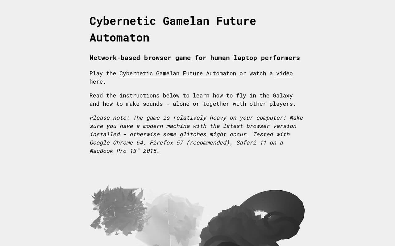 Screenshot of Cybernetic Gamelan Future Automaton