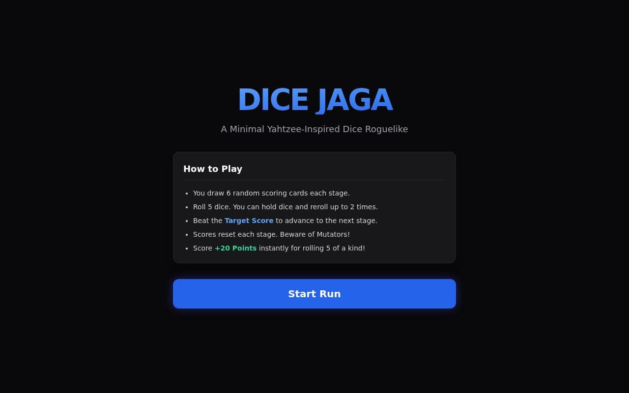Screenshot of Dice Jaga