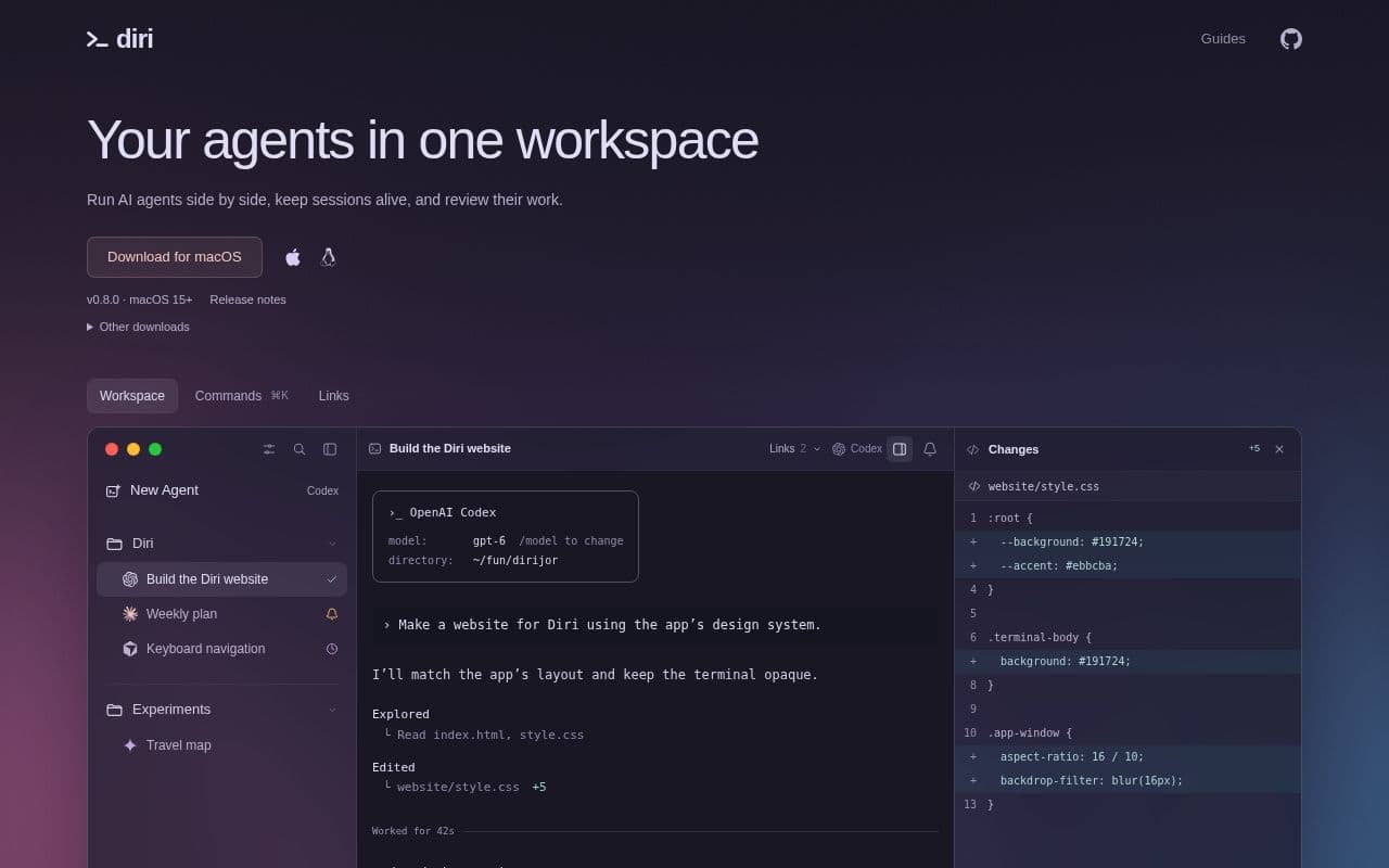 Screenshot of Diri