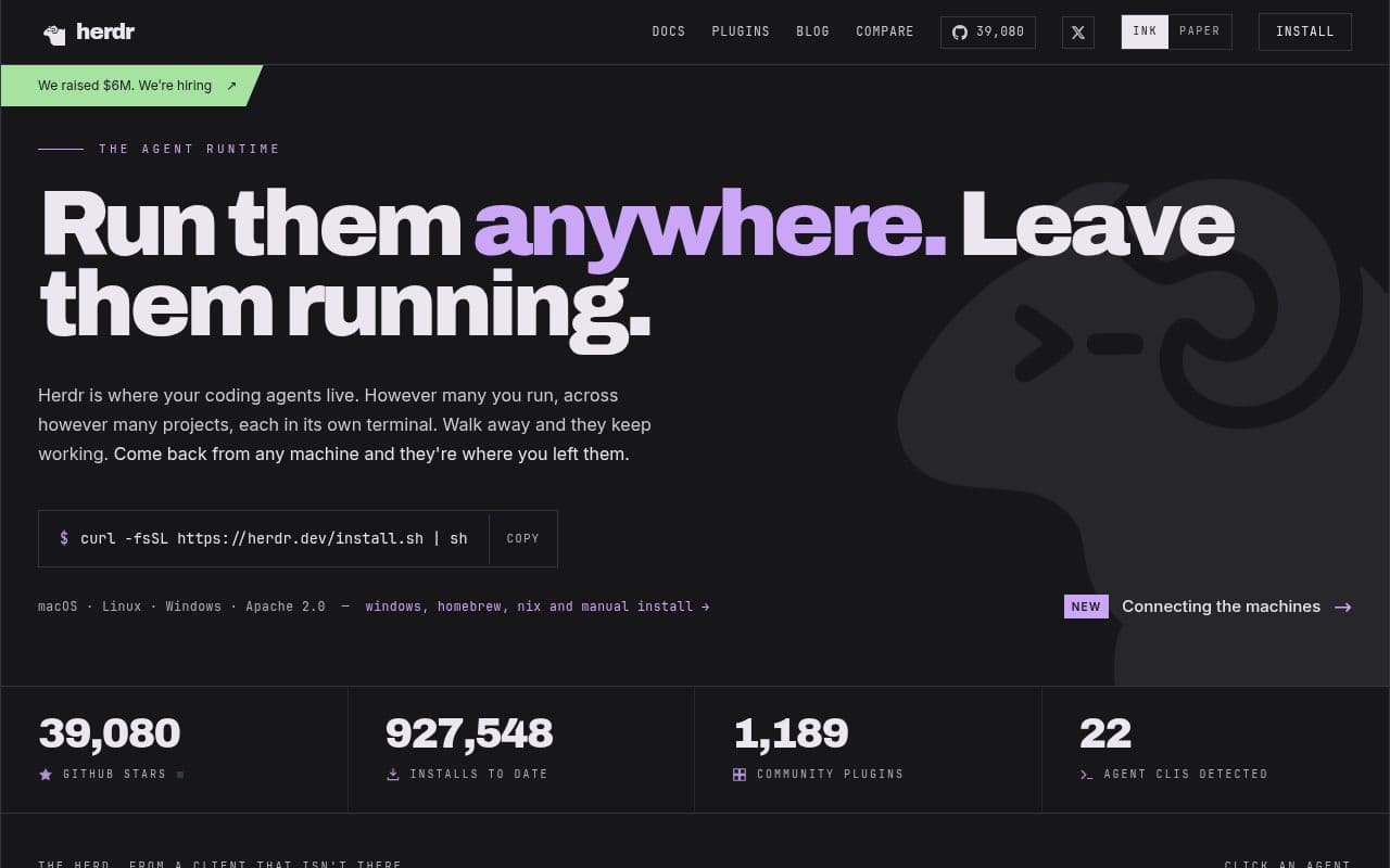 Screenshot of Herdr