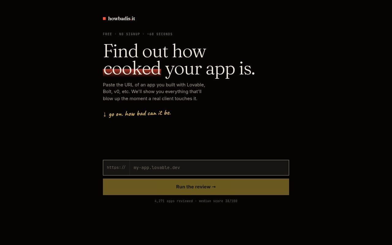 Screenshot of How Bad Is It?