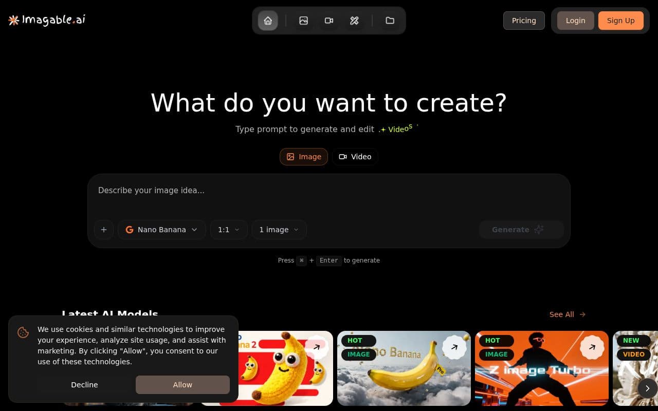Screenshot of Imagable