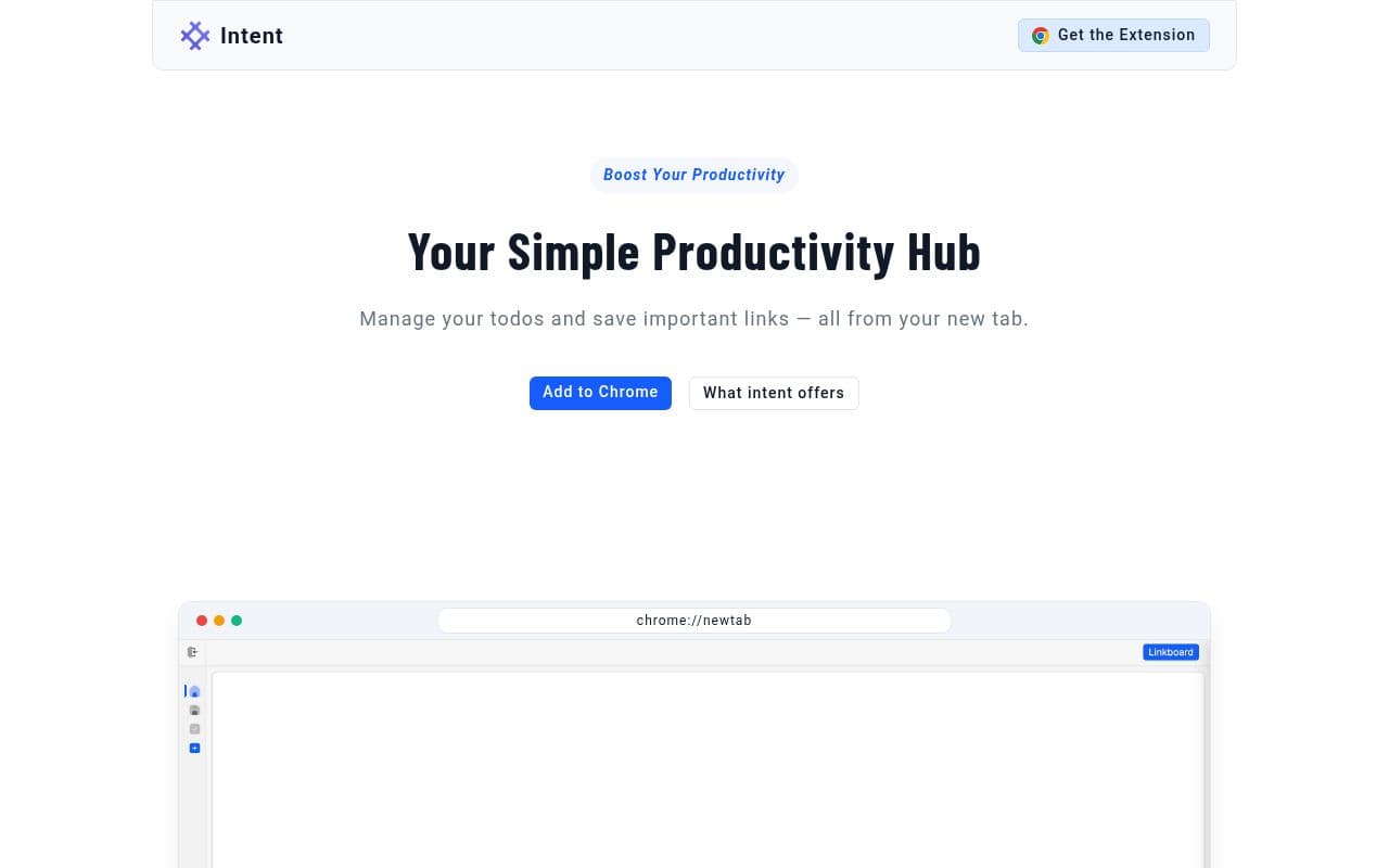 Screenshot of Intent