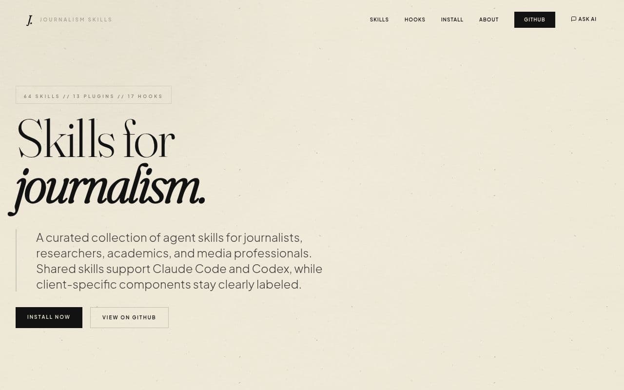 Screenshot of Journalism Skills