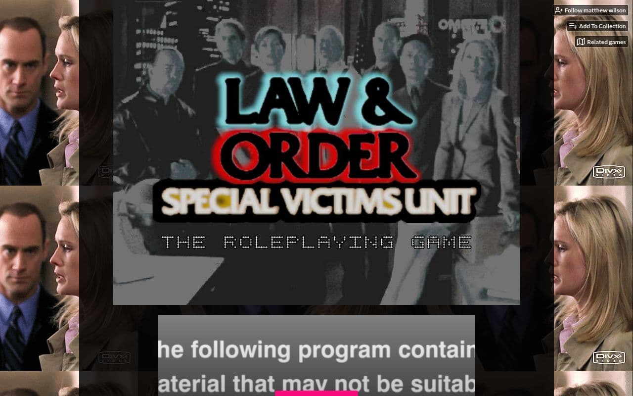 Screenshot of Law & Order SVU - The Roleplaying Game
