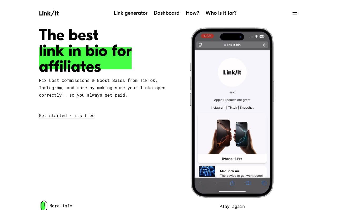 Screenshot of LinkIt