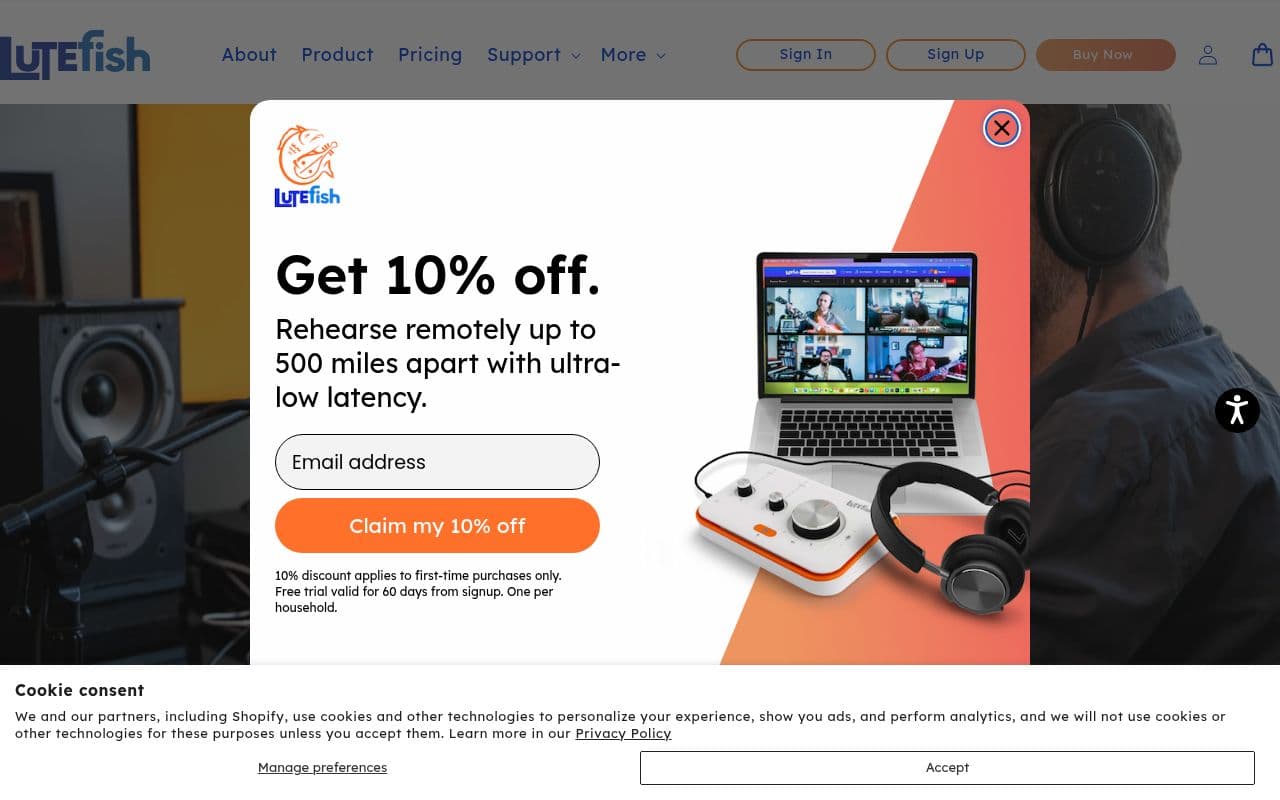 Screenshot of Lutefish