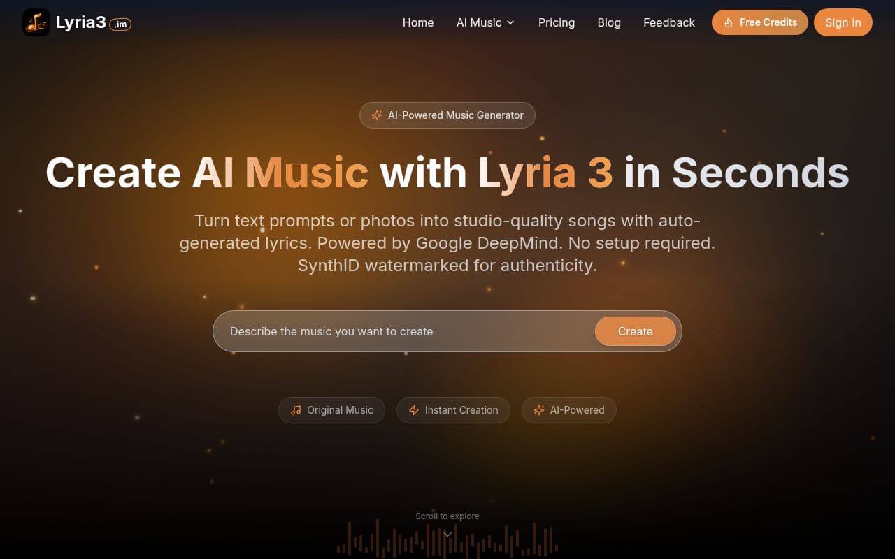 Screenshot of Lyria 3
