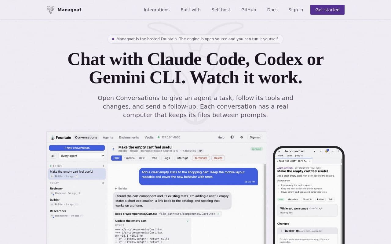 Screenshot of Managoat
