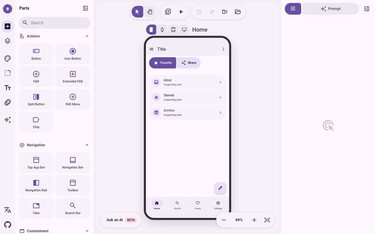 Screenshot of Material 3 Expressive Screen UI