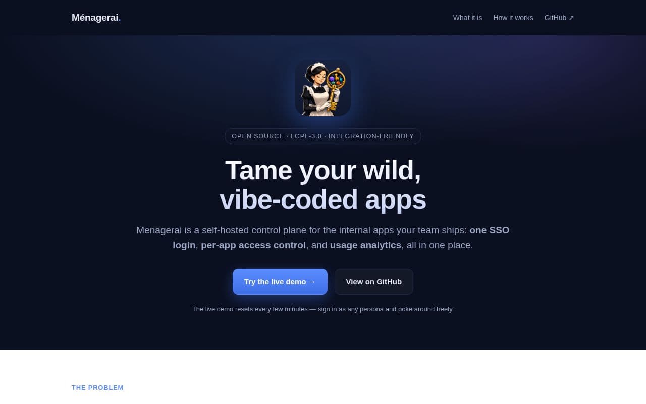 Screenshot of Menagerai