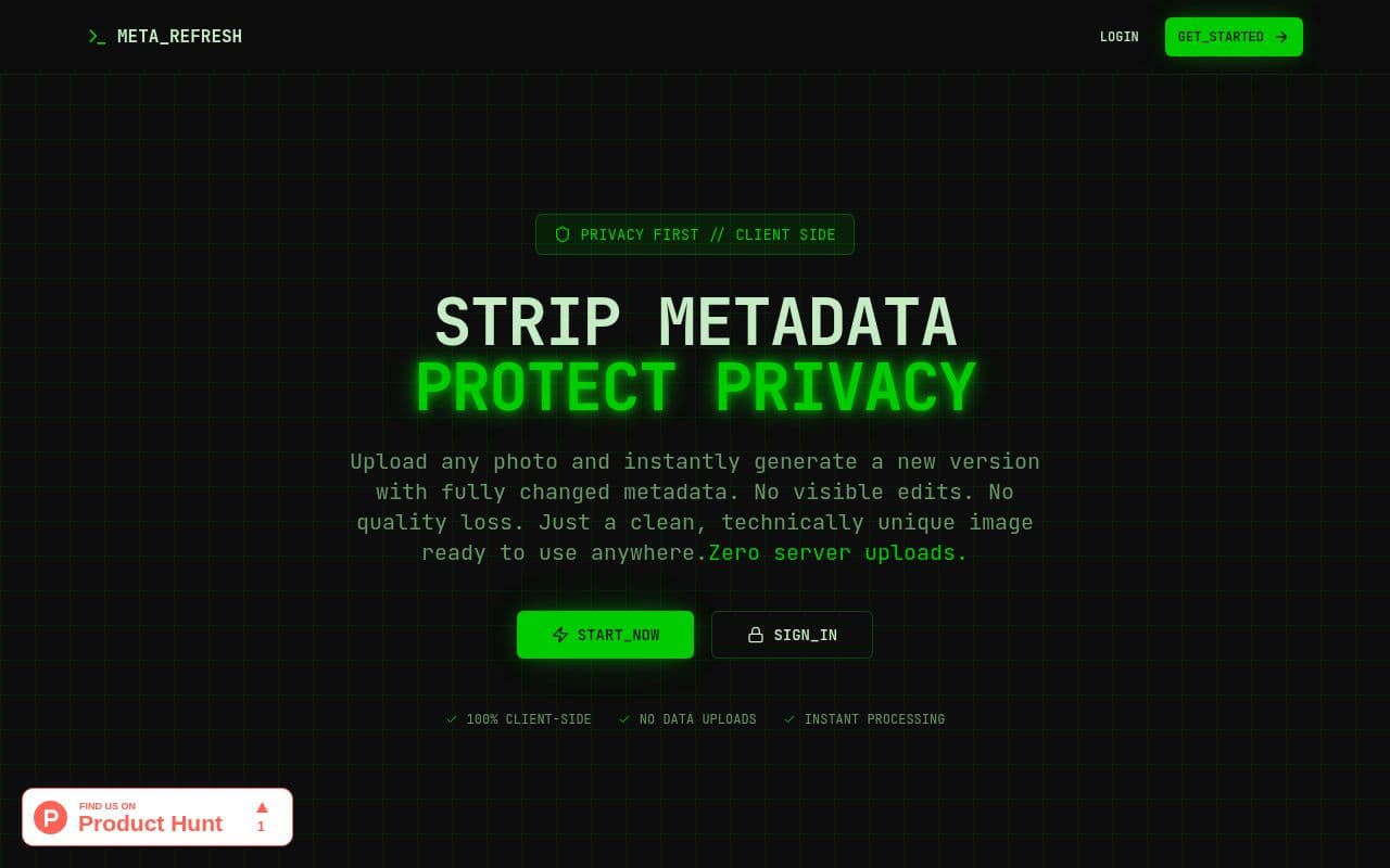 Screenshot of MetaRefresh