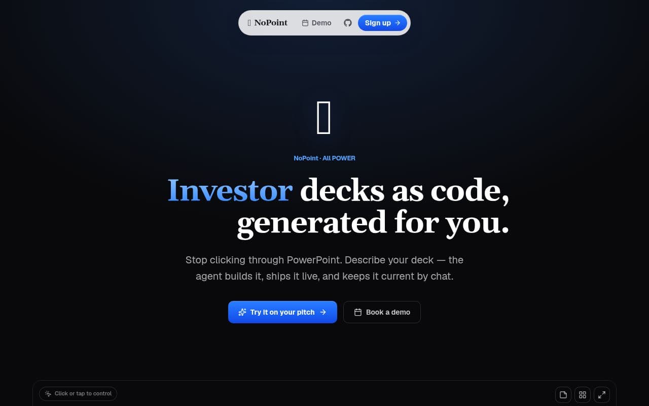 Screenshot of NoPoint