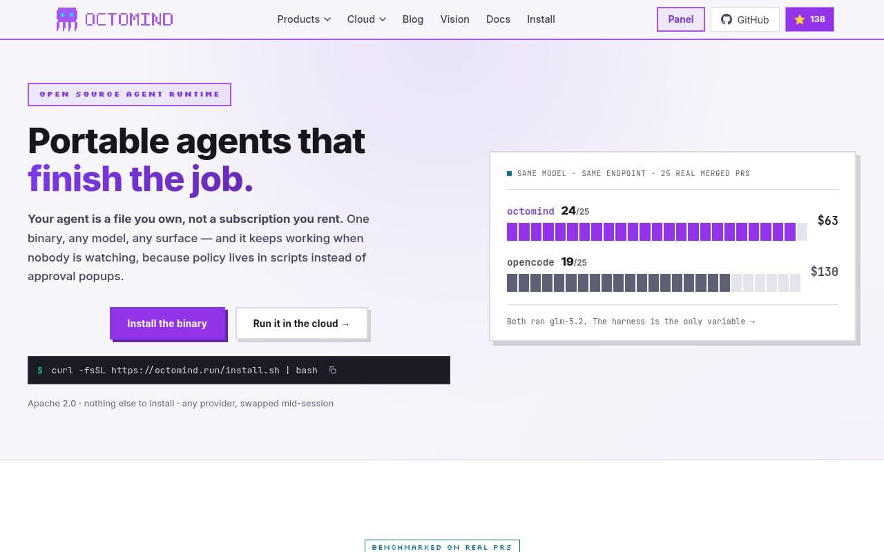 Screenshot of Octomind