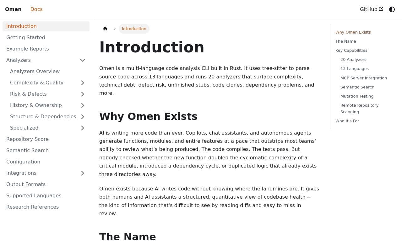 Screenshot of Omen
