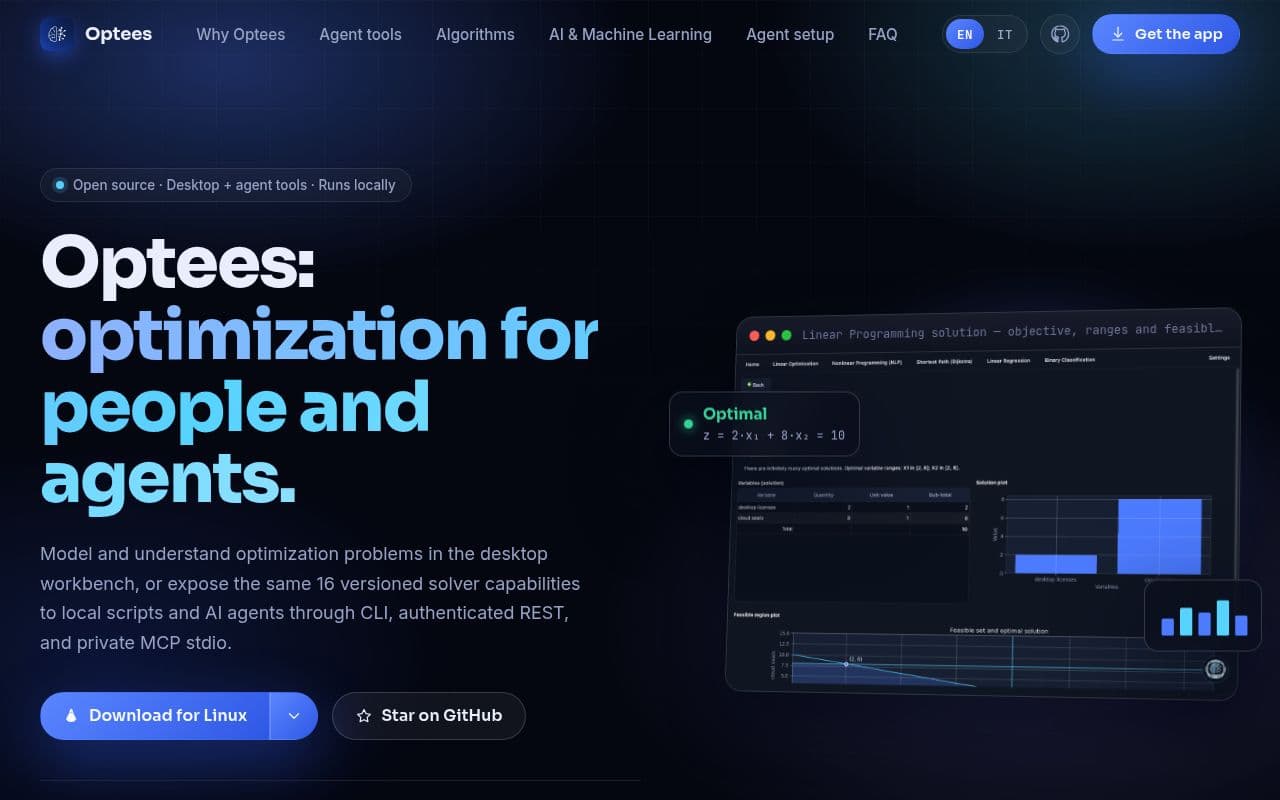 Screenshot of Optees