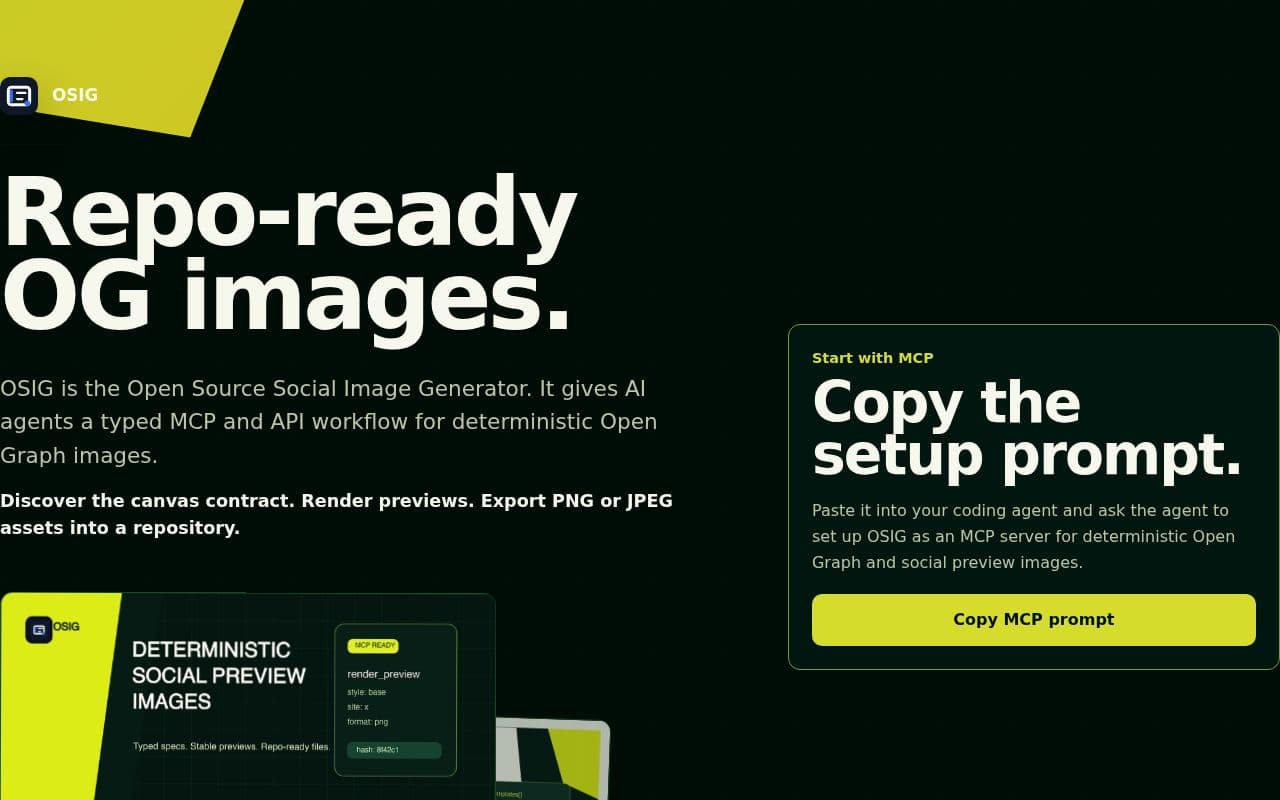 Screenshot of OSIG