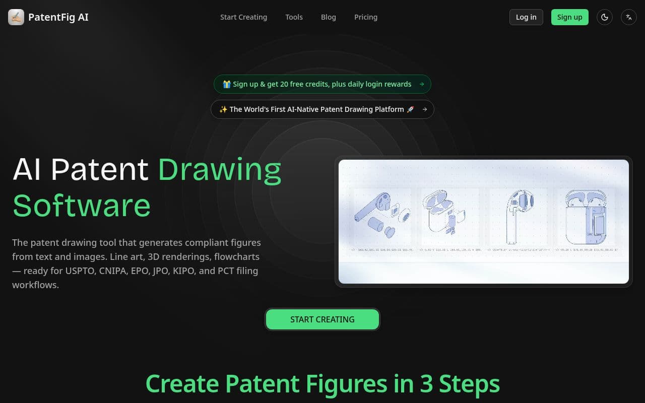 Screenshot of PatentFig AI