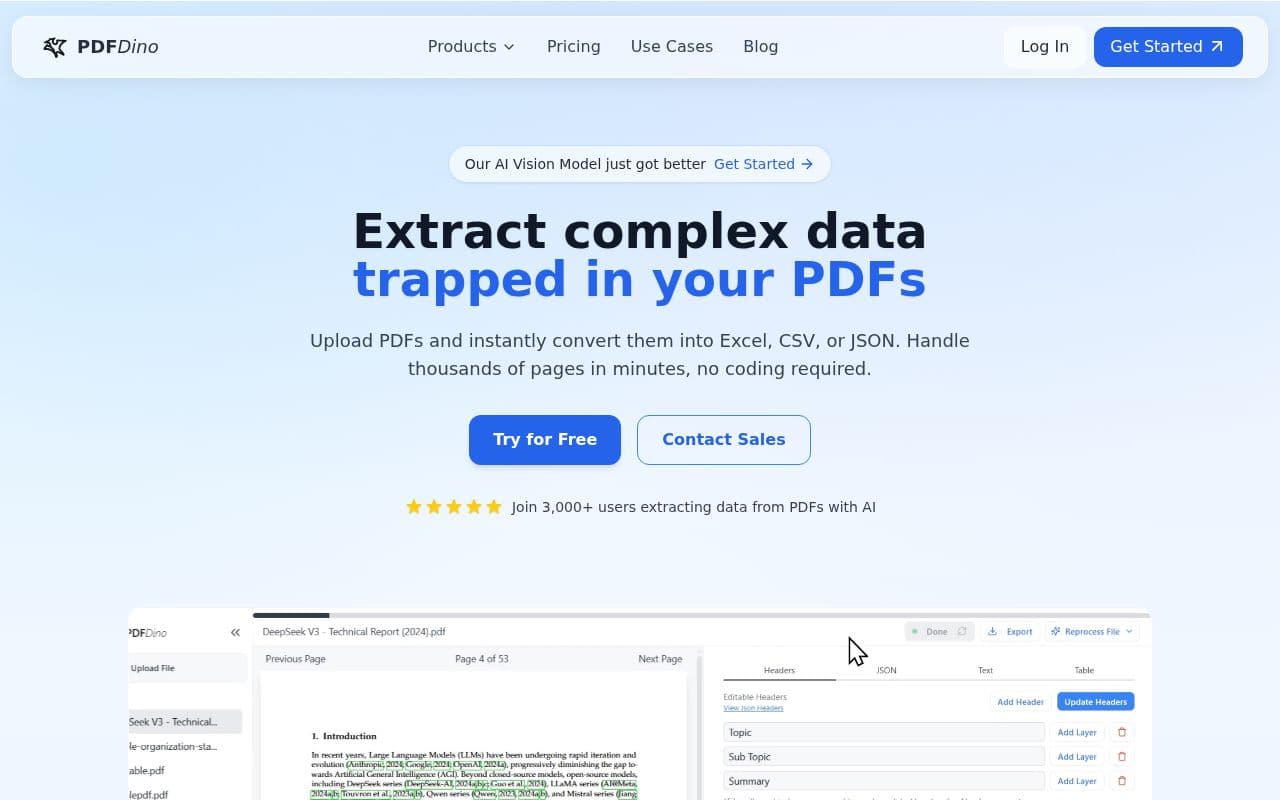 Screenshot of PDF Dino