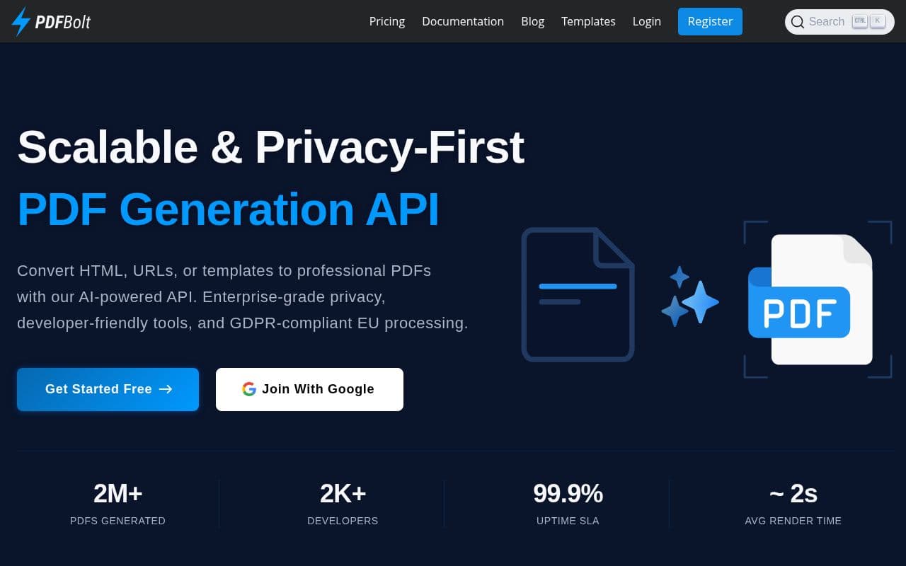 Screenshot of PDFBolt