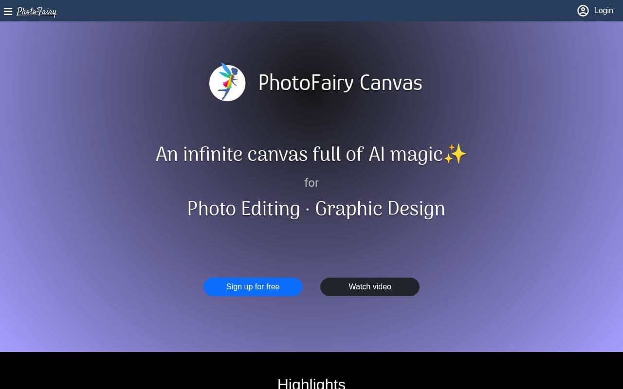 Screenshot of PhotoFairy
