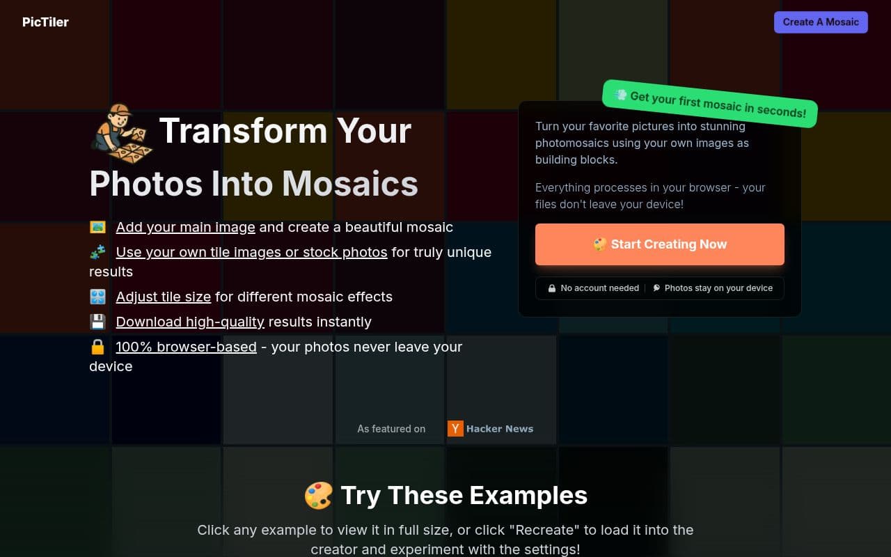 Screenshot of PicTiler