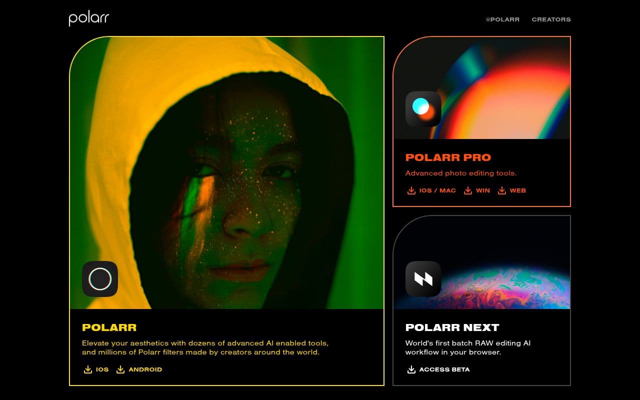 Screenshot of Polarr