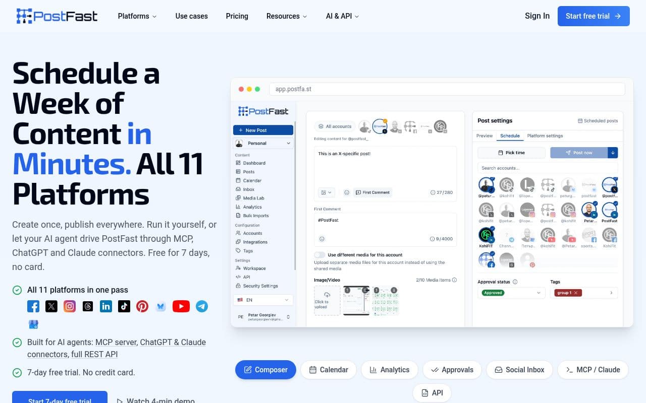 Screenshot of PostFast