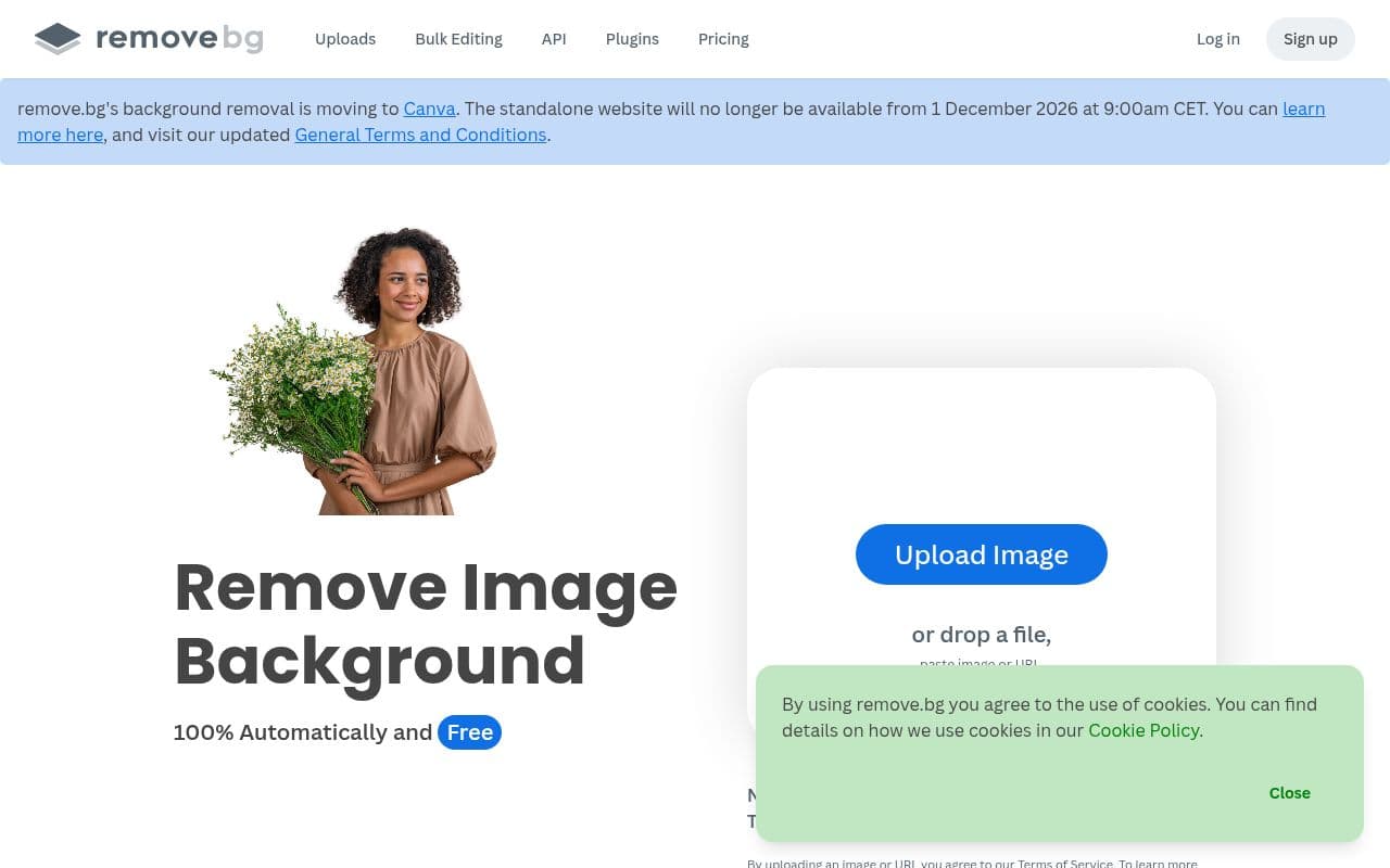 Screenshot of remove.bg