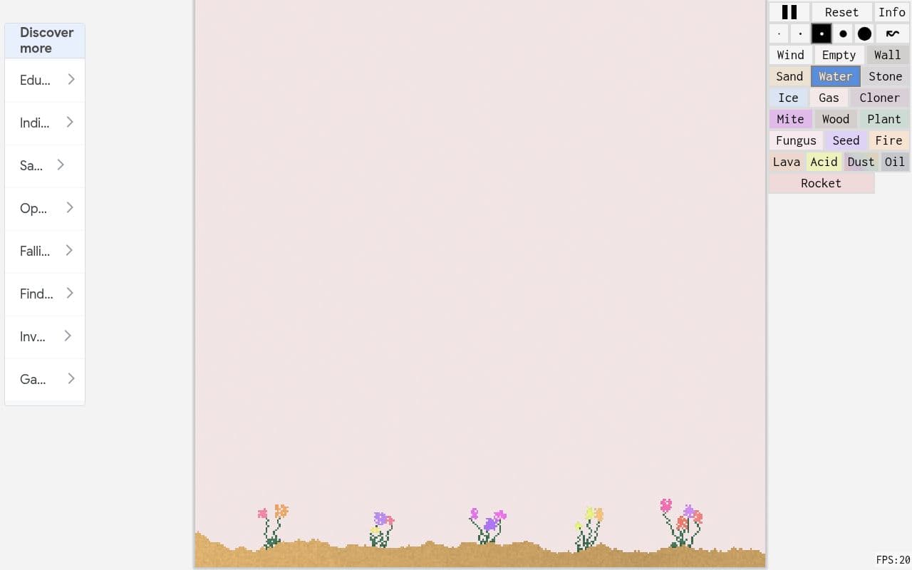 Screenshot of Sandspiel