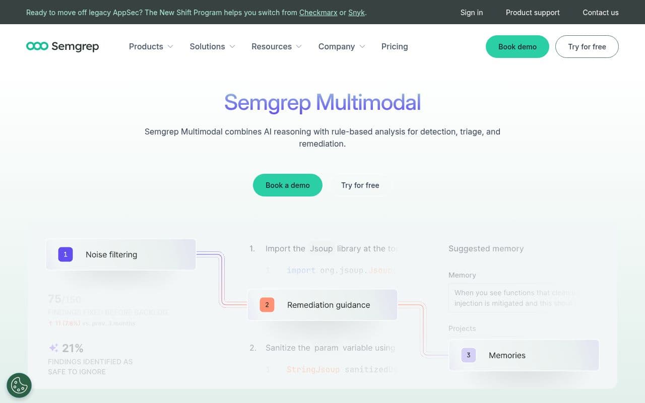 Screenshot of Semgrep Multimodal