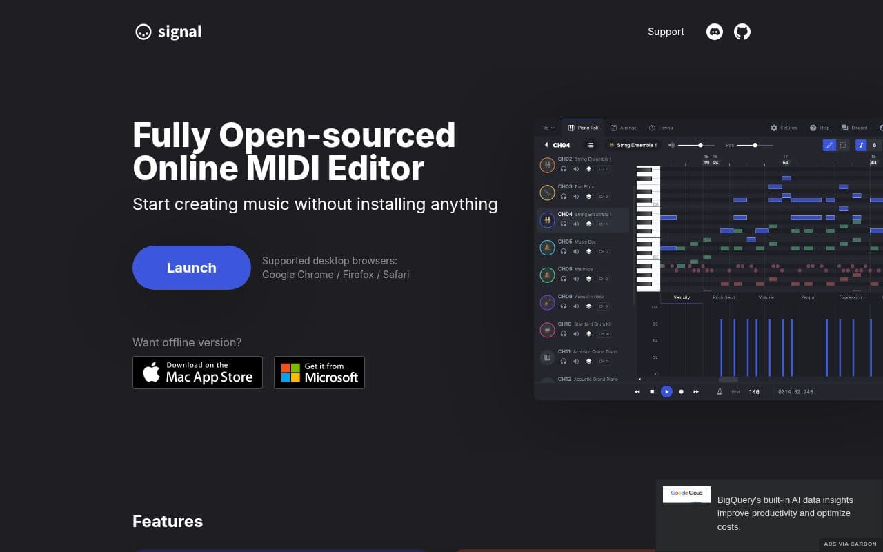 Screenshot of Signal