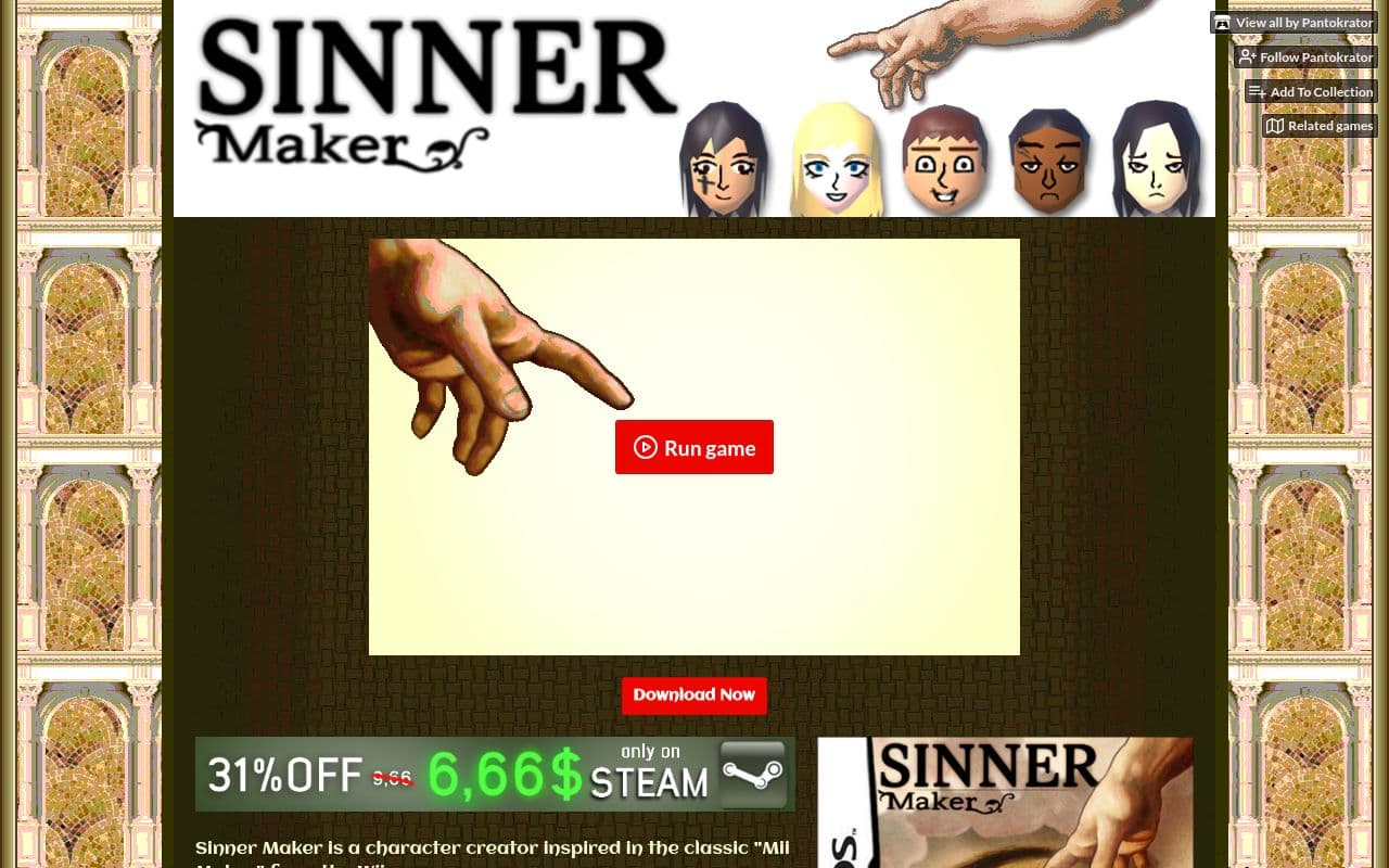 Screenshot of Sinner Maker
