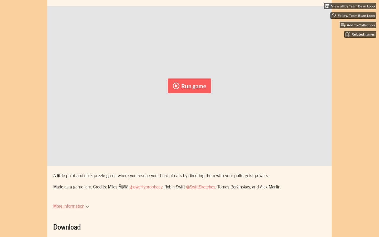 Screenshot of Six Cats Under