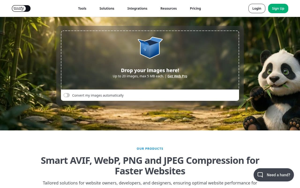 Screenshot of TinyPNG