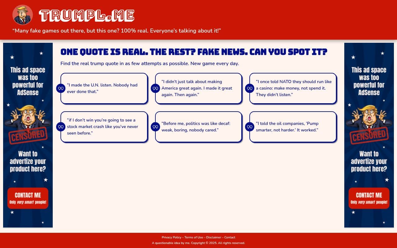Screenshot of Trumpl.Me