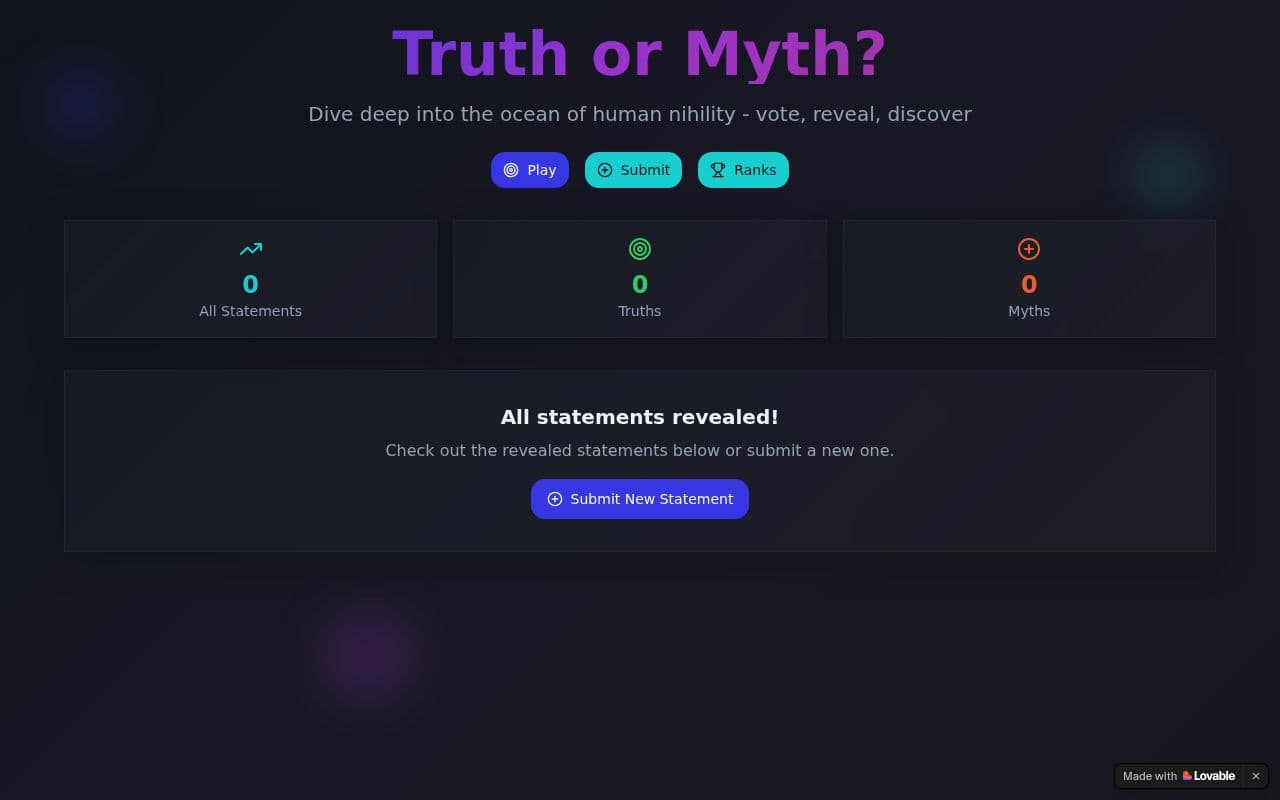 Screenshot of Truth Wave