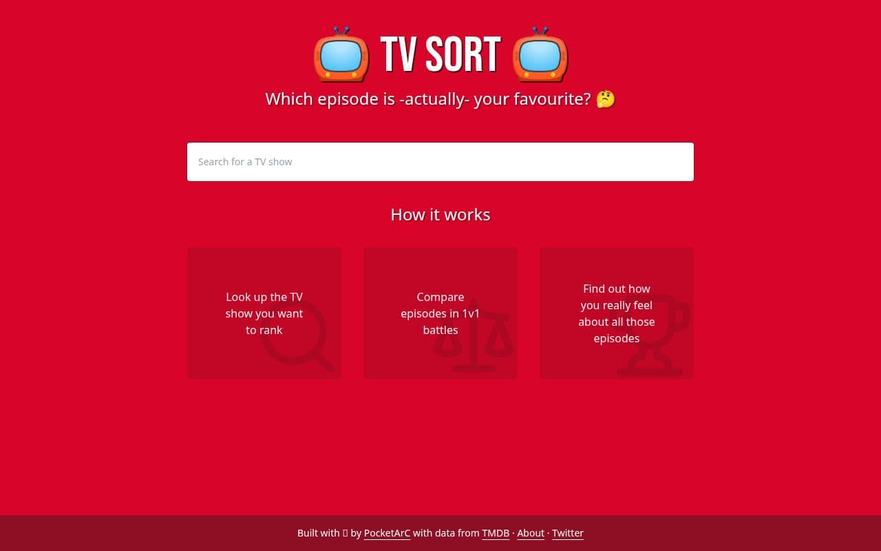 Screenshot of TV Sort