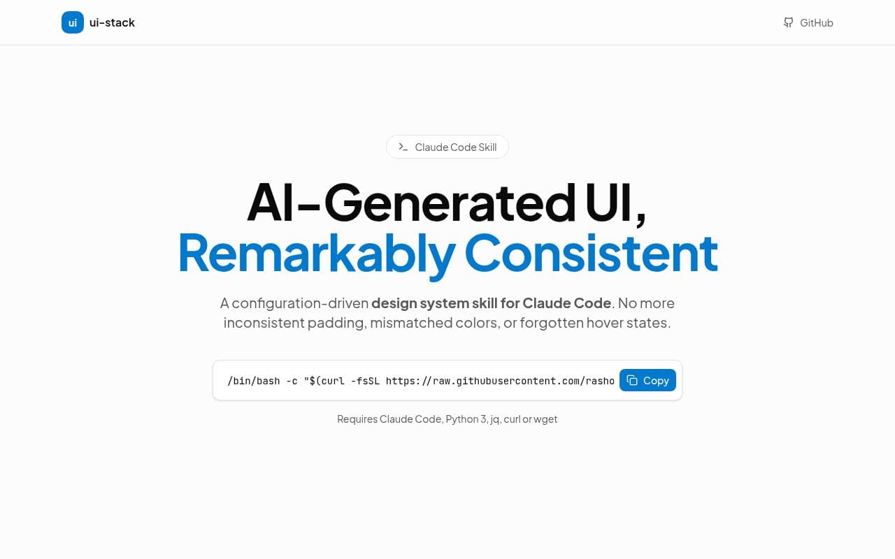 Screenshot of ui-stack